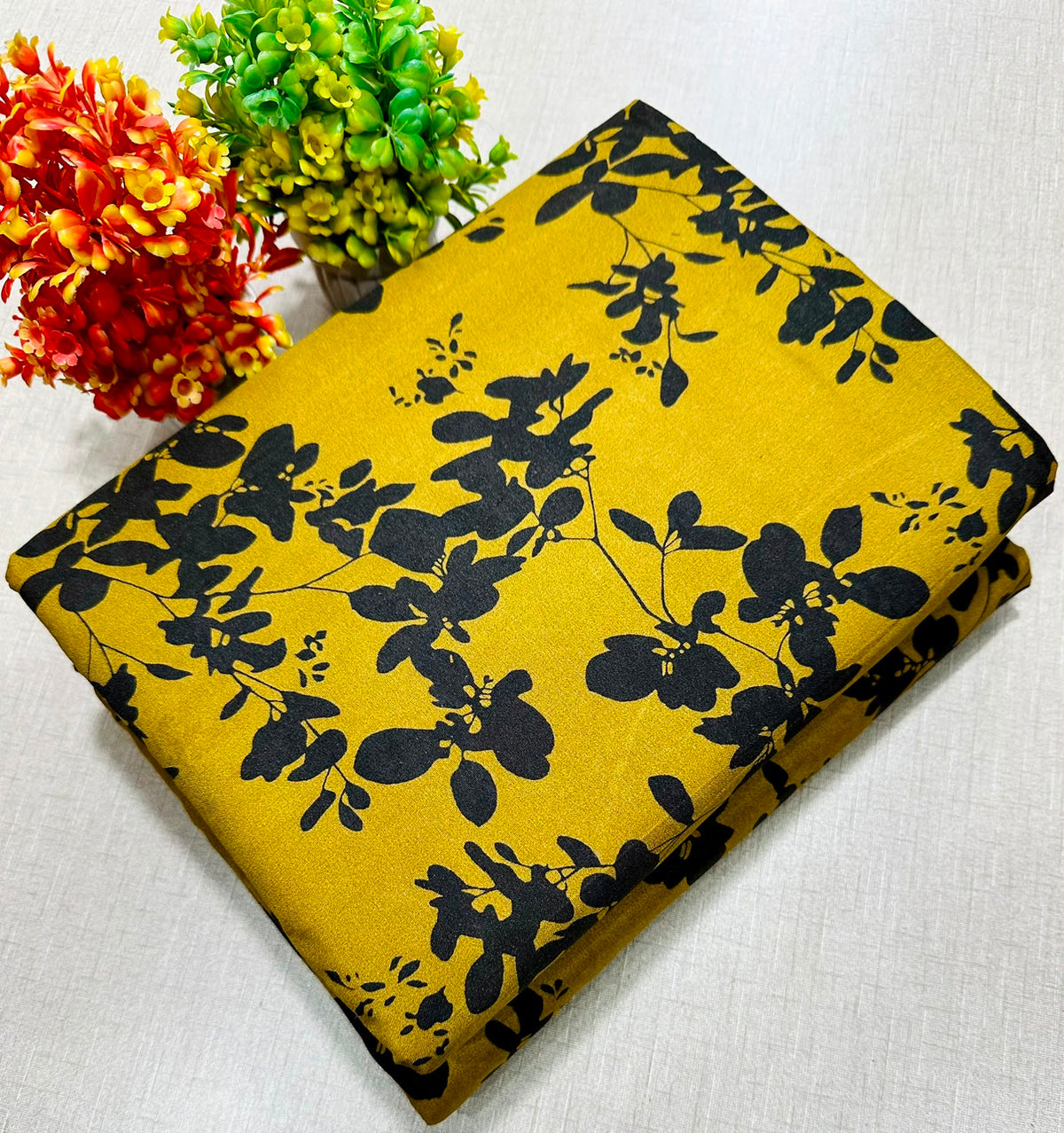 PRINTED FLORAL POLO COTTON 2PC FOR MIDSUMMER SALE UNSTITCHED DRESS