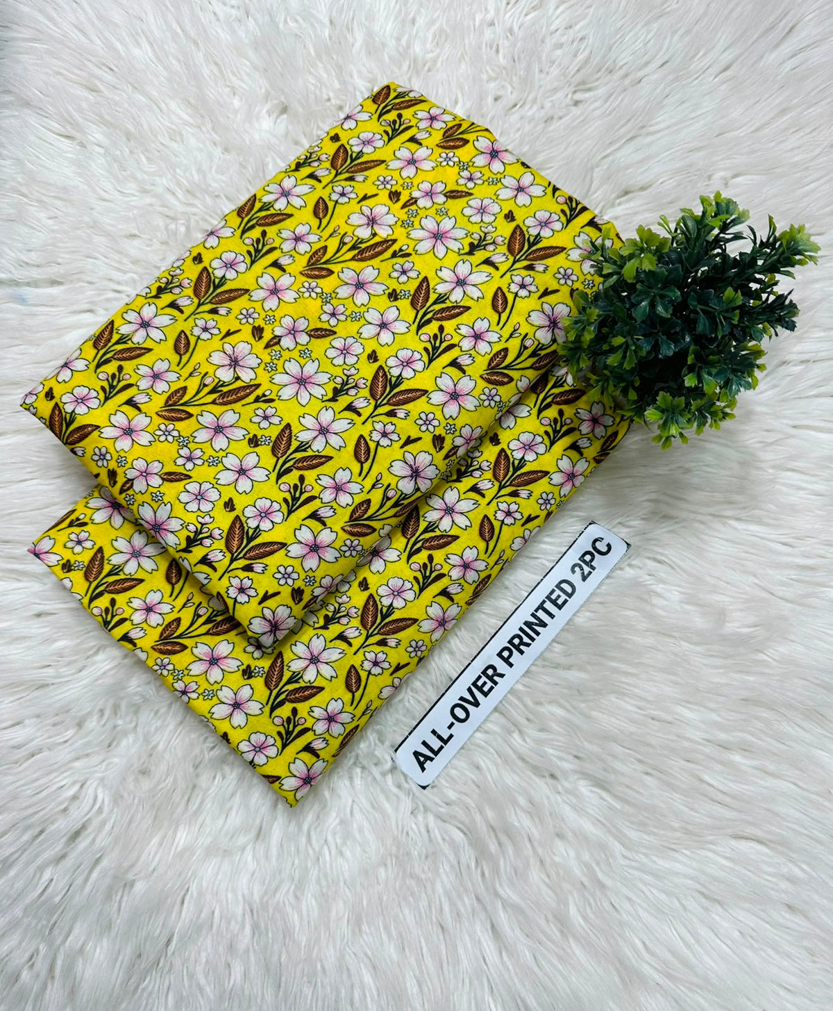 PRINTED FLORAL POLO COTTON 2PC FOR MIDSUMMER SALE UNSTITCHED DRESS
