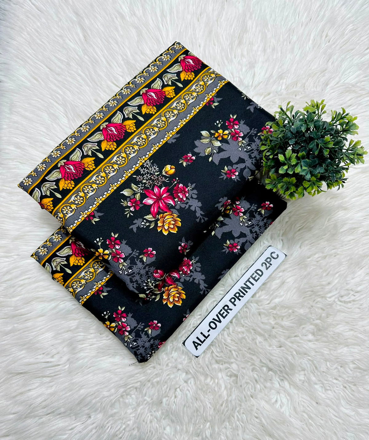 PRINTED FLORAL POLO COTTON 2PC FOR MIDSUMMER SALE UNSTITCHED DRESS