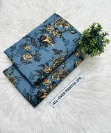 PRINTED FLORAL POLO COTTON 2PC FOR MIDSUMMER SALE UNSTITCHED DRESS