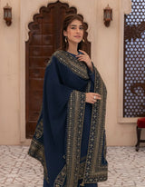 DHANAK -3PC Embroidered Shirt with Sequins Embroidered Dupatta- 8004