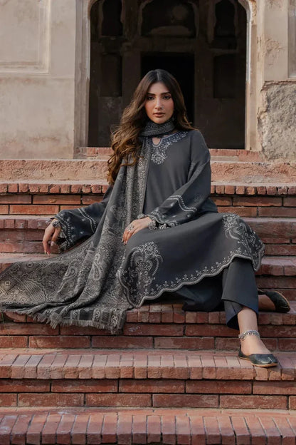 DHANAK EMBROIDERY 3PC SUIT
