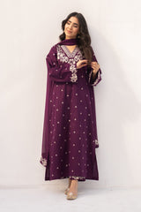 GRACE EMBROIDERED 3PC Dhanak DRESS