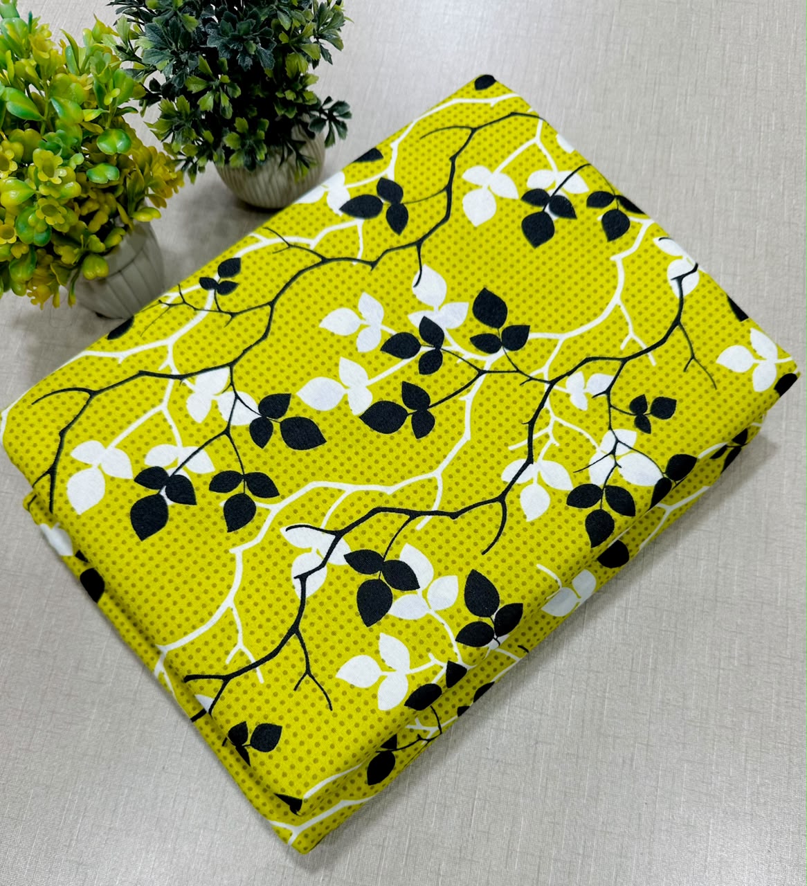 PRINTED FLORAL POLO COTTON 2PC FOR MIDSUMMER SALE UNSTITCHED DRESS