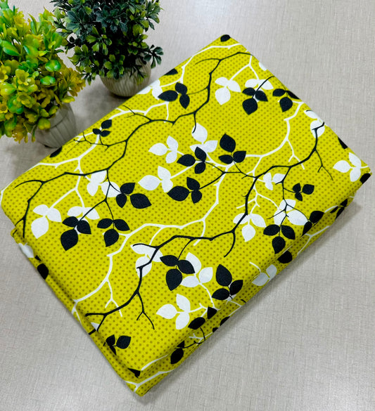 PRINTED FLORAL POLO COTTON 2PC FOR MIDSUMMER SALE UNSTITCHED DRESS