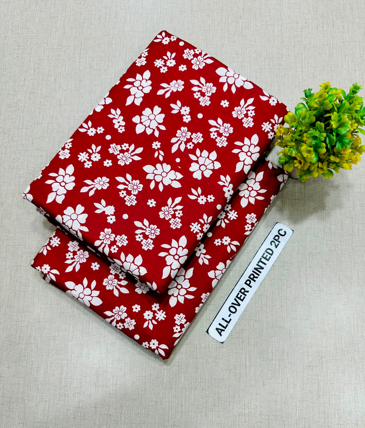 PRINTED FLORAL POLO COTTON 2PC FOR MIDSUMMER SALE UNSTITCHED DRESS