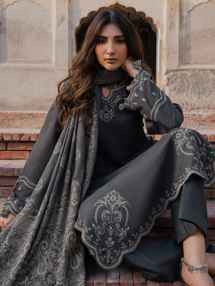 Premium Lawn 3pc Heavy Embroidery with printed Monar Shawl