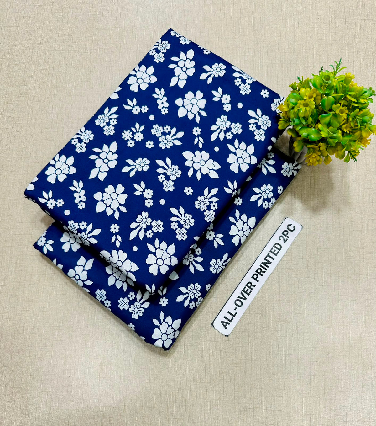 PRINTED FLORAL POLO COTTON 2PC FOR MIDSUMMER SALE UNSTITCHED DRESS