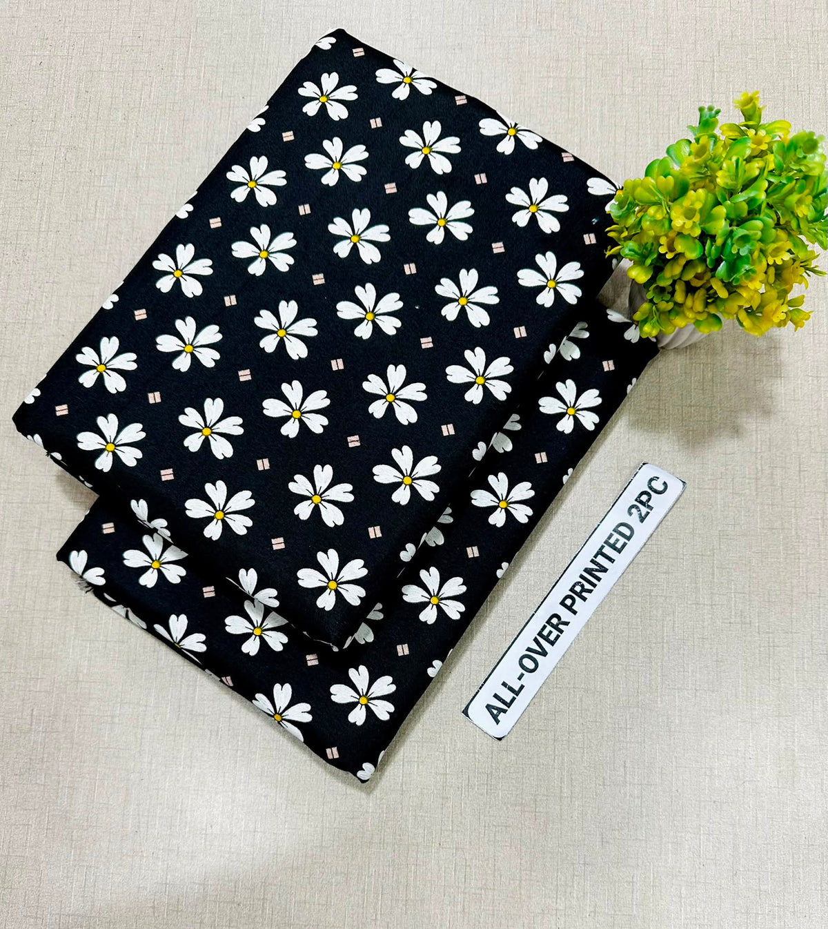PRINTED FLORAL POLO COTTON 2PC FOR MIDSUMMER SALE UNSTITCHED DRESS