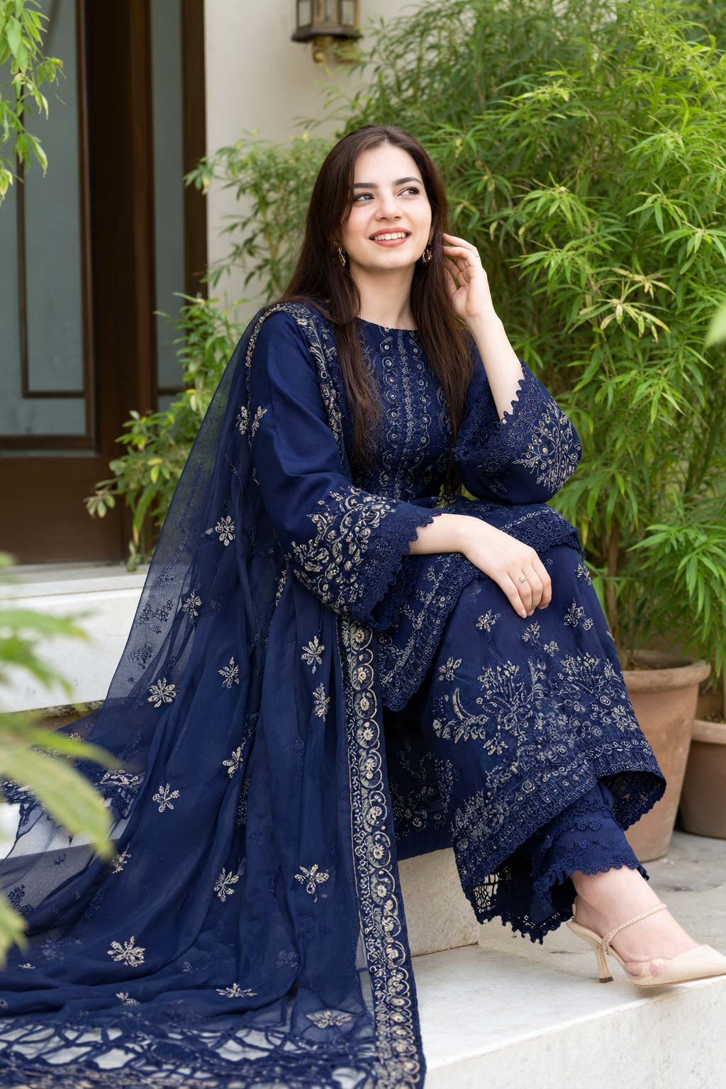 DANANEER WINTER HEAVY 3PC EMBROIDERY IR-Blue/2