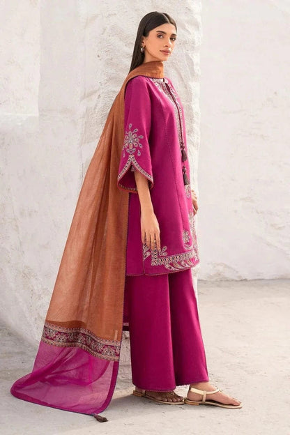 Premium Lawn 3pc Embroidery with printed Monar Shawl