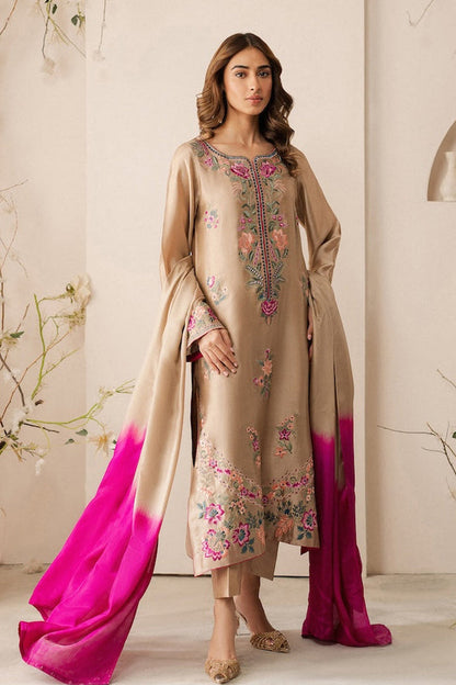 Premium Lawn 3pc Heavy Embroidery with printed Monar Shawl