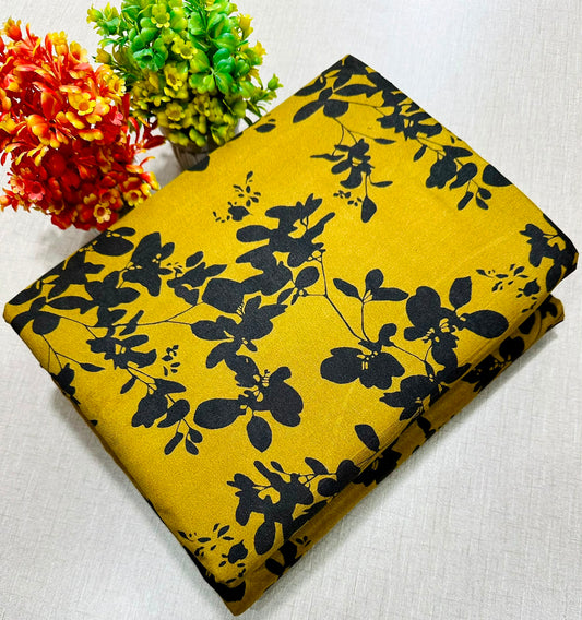 PRINTED FLORAL POLO COTTON 2PC FOR MIDSUMMER SALE UNSTITCHED DRESS