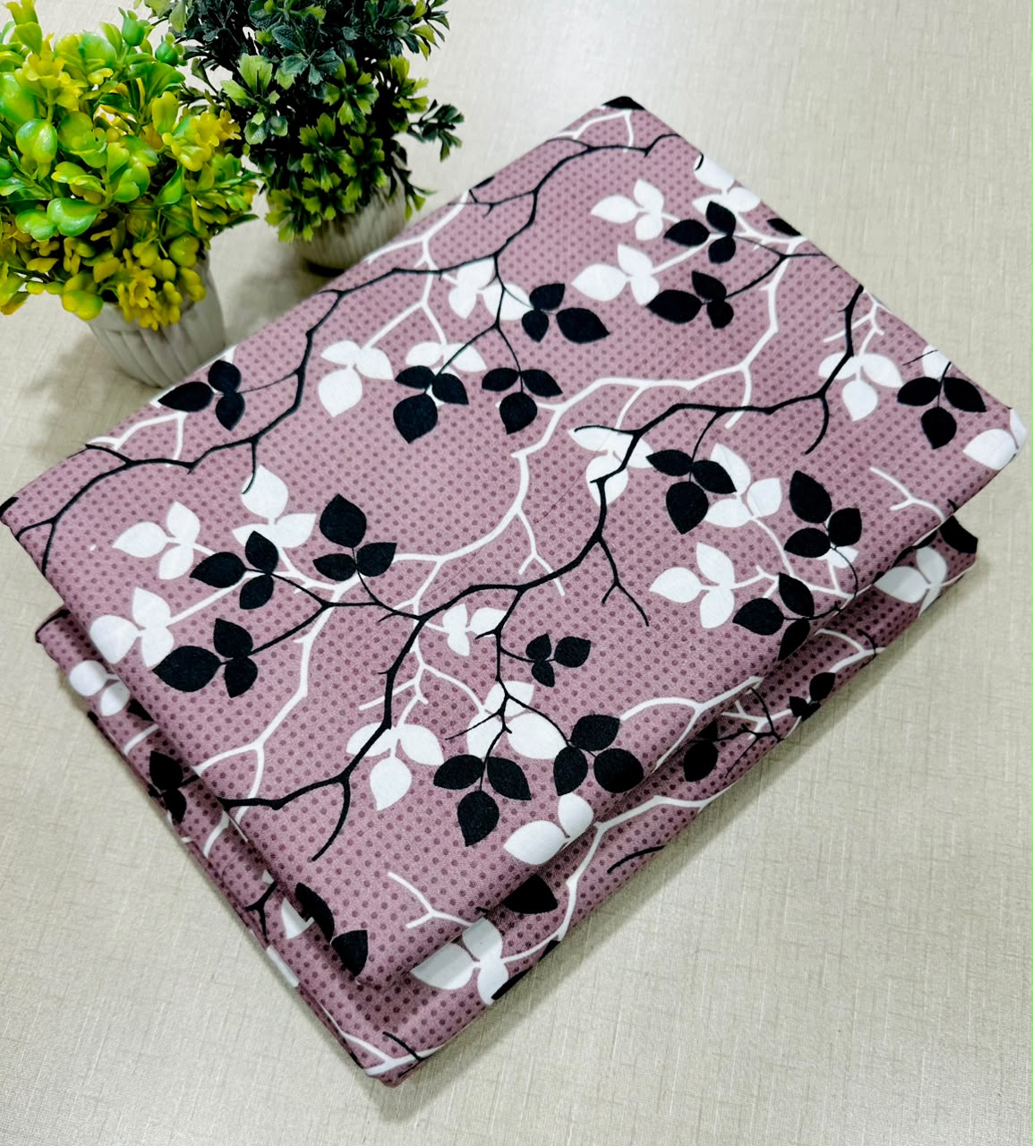 PRINTED FLORAL POLO COTTON 2PC FOR MIDSUMMER SALE UNSTITCHED DRESS
