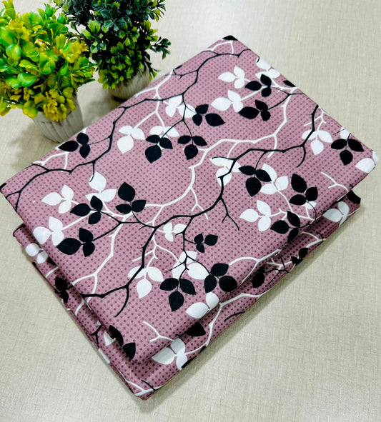 PRINTED FLORAL POLO COTTON 2PC FOR MIDSUMMER SALE UNSTITCHED DRESS