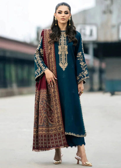 Premium Lawn 3pc Heavy Embroidery with printed Monar Shawl
