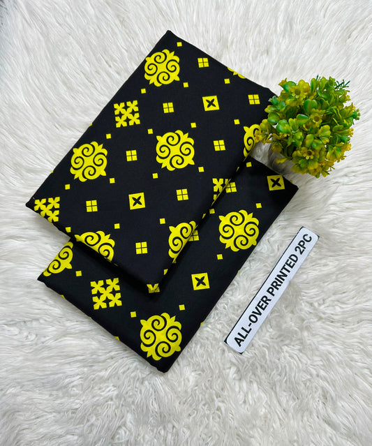 PRINTED FLORAL POLO COTTON 2PC FOR MIDSUMMER SALE UNSTITCHED DRESS