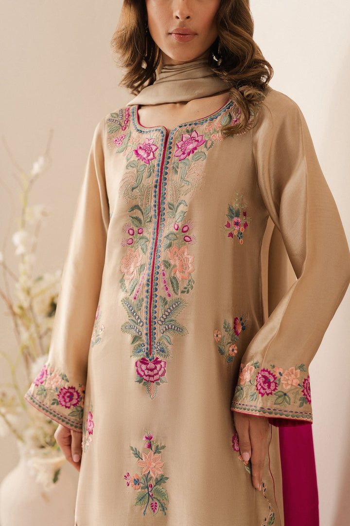 Premium Lawn 3pc Heavy Embroidery with printed Monar Shawl