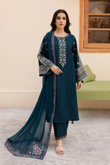Premium Lawn 3pc Heavy Embroidery with ready to wear chiffon dupta