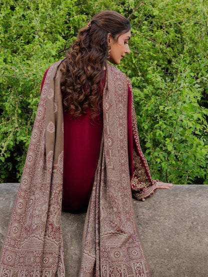 Premium Lawn 3pc Heavy Embroidery with printed Monar Shawl