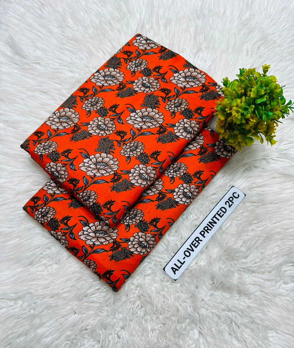 PRINTED FLORAL POLO COTTON 2PC FOR MIDSUMMER SALE UNSTITCHED DRESS
