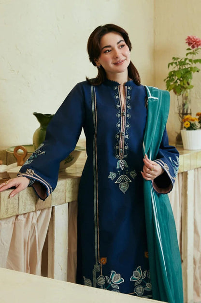 Premium Lawn 3pc Heavy Embroidery with printed Monar Shawl