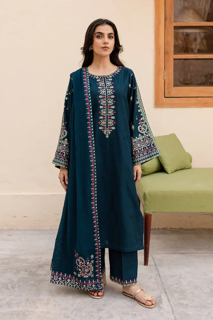 Premium Lawn 3pc Heavy Embroidery with ready to wear chiffon dupta