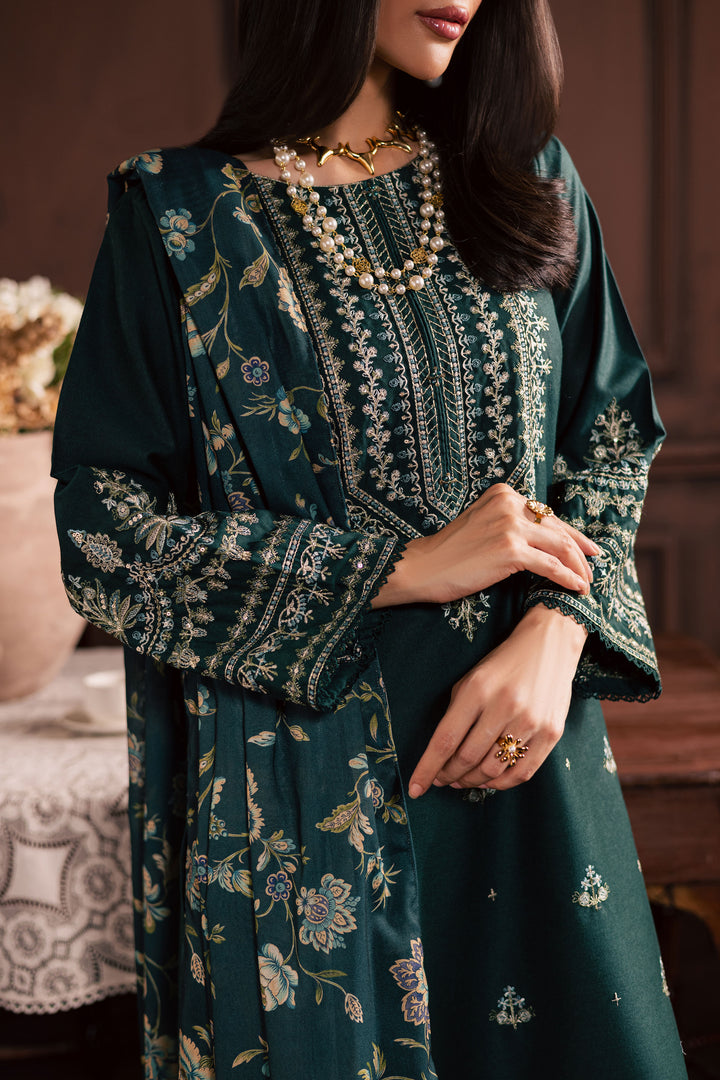 Premium Lawn 3pc Heavy Embroidery with printed Monar Shawl