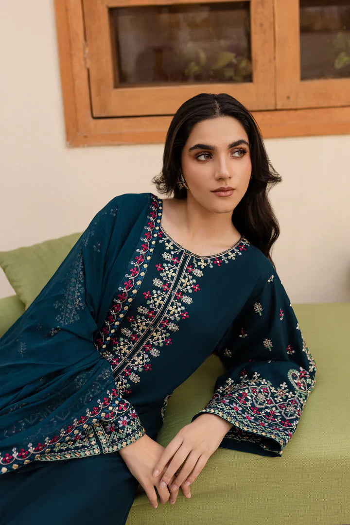 Premium Lawn 3pc Heavy Embroidery with ready to wear chiffon dupta