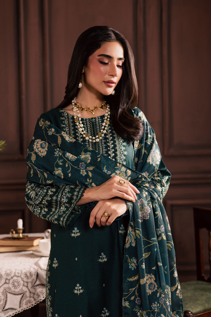Premium Lawn 3pc Heavy Embroidery with printed Monar Shawl