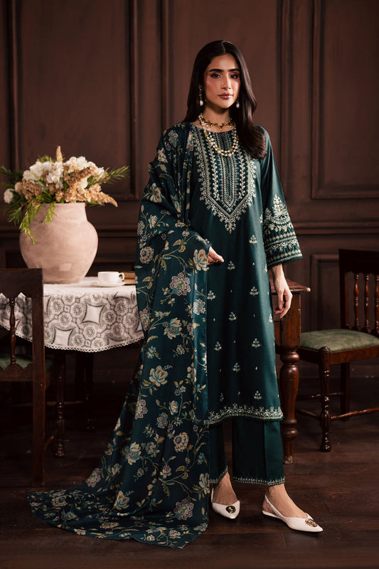 Premium Lawn 3pc Heavy Embroidery with printed Monar Shawl