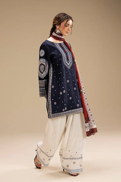 Premium Lawn 3pc Heavy Embroidery with printed Monar Shawl