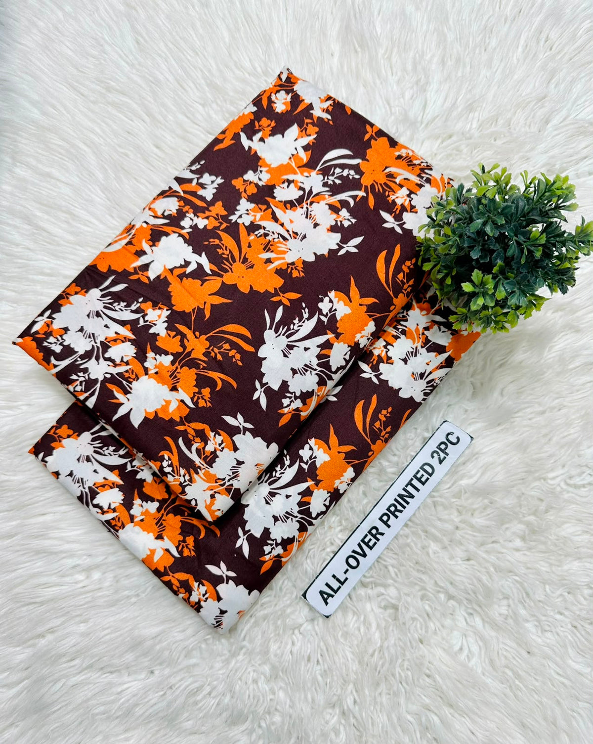 PRINTED FLORAL POLO COTTON 2PC FOR MIDSUMMER SALE UNSTITCHED DRESS