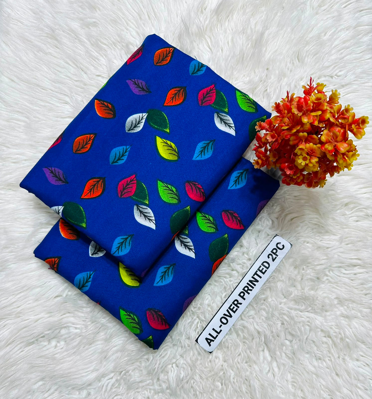PRINTED FLORAL POLO COTTON 2PC FOR MIDSUMMER SALE UNSTITCHED DRESS