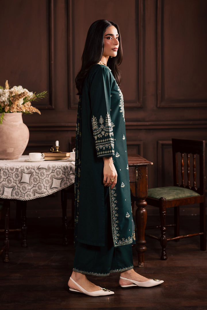 Premium Lawn 3pc Heavy Embroidery with printed Monar Shawl