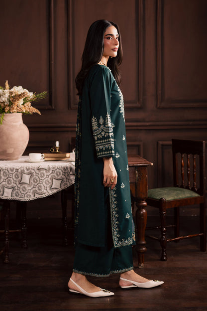 Premium Lawn 3pc Heavy Embroidery with printed Monar Shawl