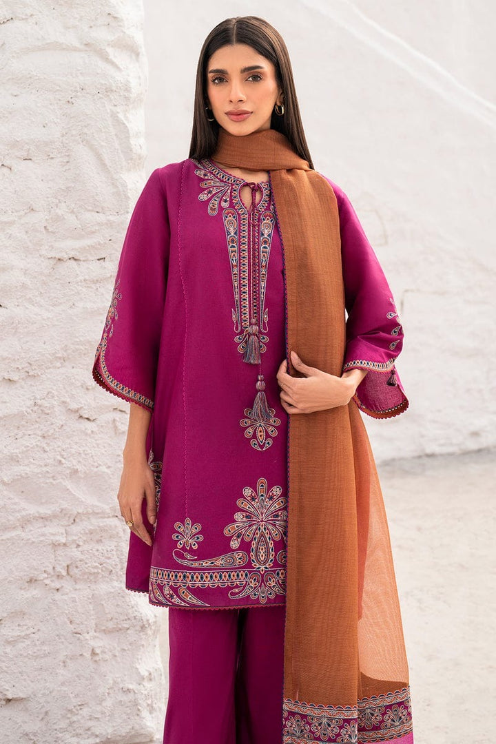 Premium Lawn 3pc Embroidery with printed Monar Shawl