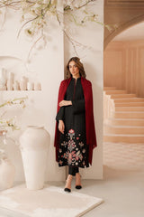 Premium Lawn 3pc Heavy Embroidery with printed Monar Shawl