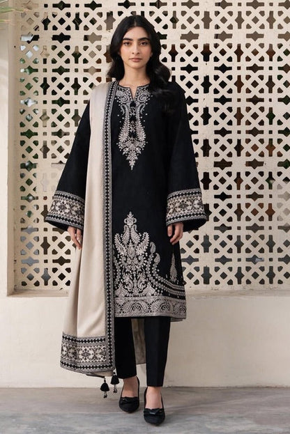 Premium Lawn 3pc Heavy Embroidery with printed Monar Shawl