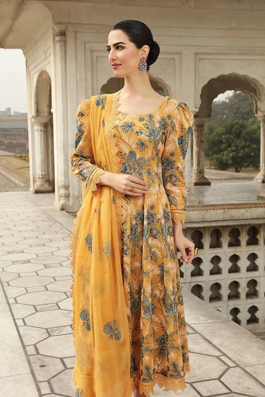 Premium Lawn 3pc Heavy Embroidery with Embroidered chiffon Dupta