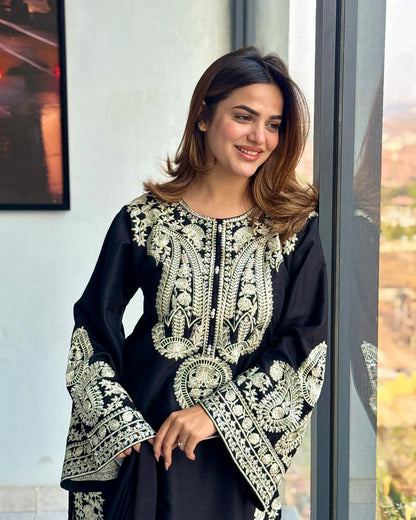 Premium Lawn 3pc Heavy Embroidery with ready to wear chiffon dupta