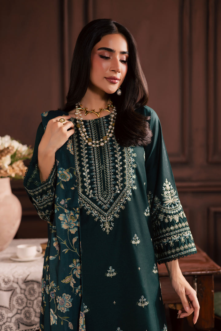 Premium Lawn 3pc Heavy Embroidery with printed Monar Shawl