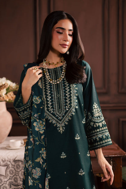 Premium Lawn 3pc Heavy Embroidery with printed Monar Shawl