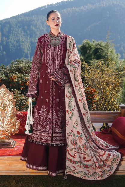 Premium Lawn 3pc Heavy Embroidery with printed Monar Shawl