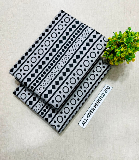 PRINTED FLORAL POLO COTTON 2PC FOR MIDSUMMER SALE UNSTITCHED DRESS