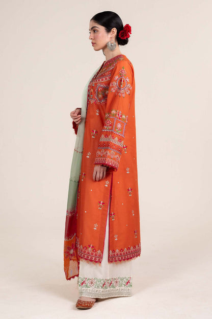 Premium Lawn 3pc Heavy Embroidery with printed Monar Shawl