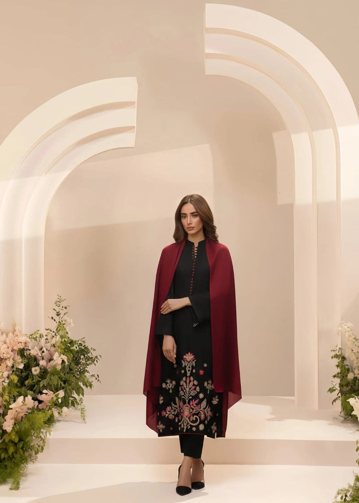 Premium Lawn 3pc Heavy Embroidery with printed Monar Shawl