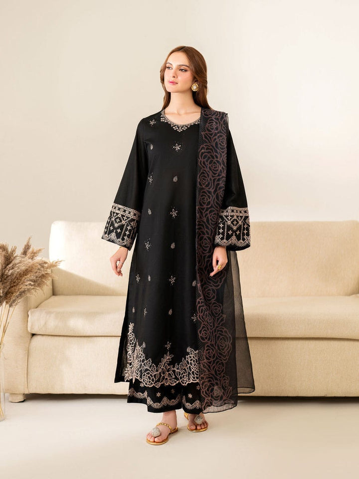 Premium Lawn 3pc Heavy Embroidery with printed Monar Shawl