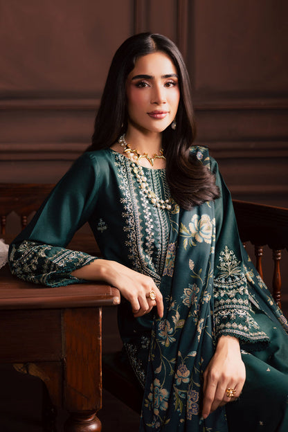 Premium Lawn 3pc Heavy Embroidery with printed Monar Shawl