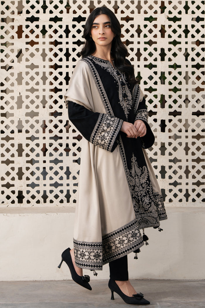 Premium Lawn 3pc Heavy Embroidery with printed Monar Shawl
